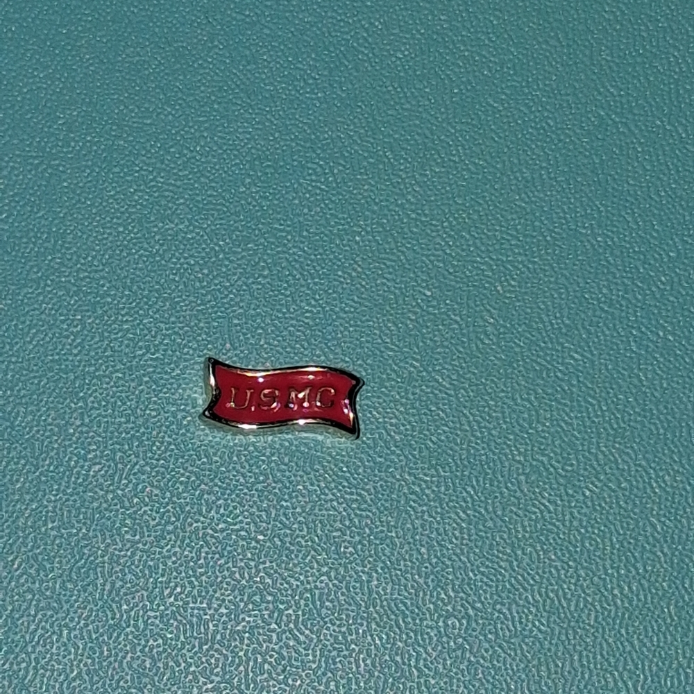 USMC Red and Silver Charm Origami Owl
